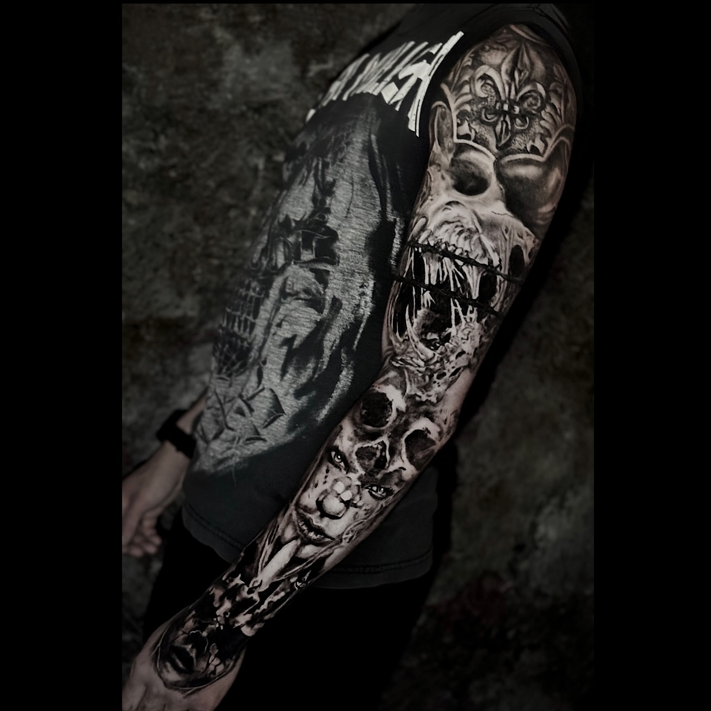 Sleeve realistico — teschio